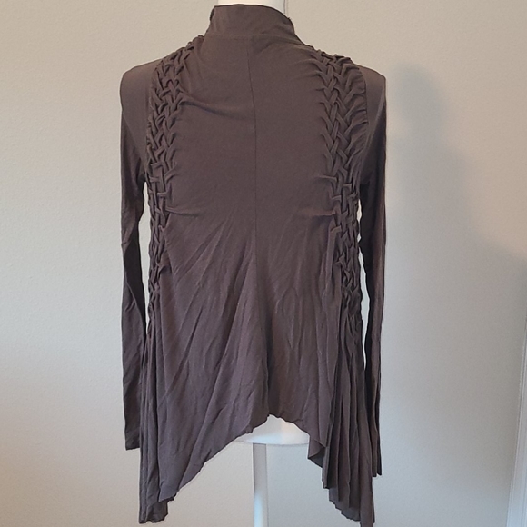 Anthropologie Braid asymmetrical cardigan sweater - Picture 6 of 16